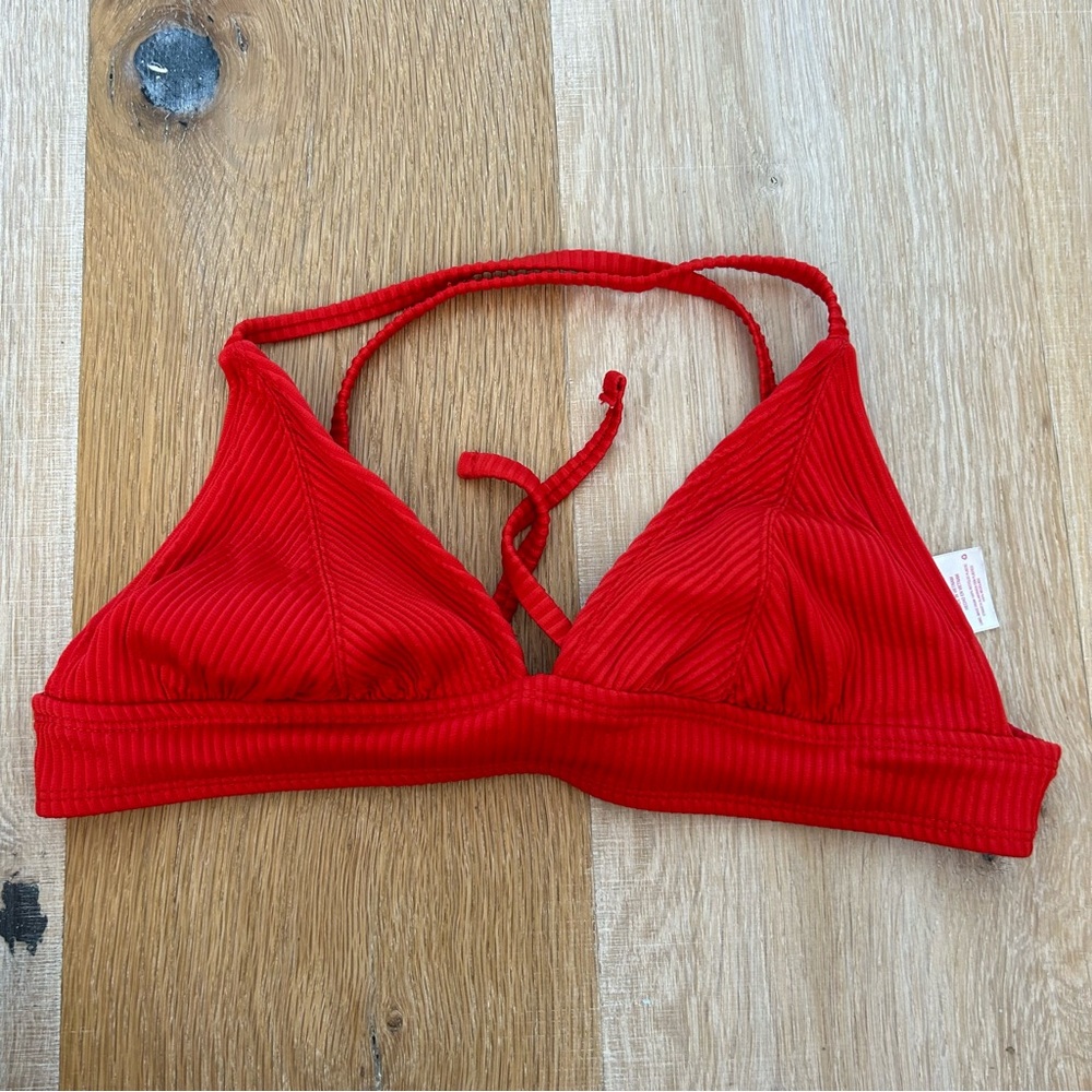 Xhilaration Ribbed Triangle Bikini‎ Top Size Medium